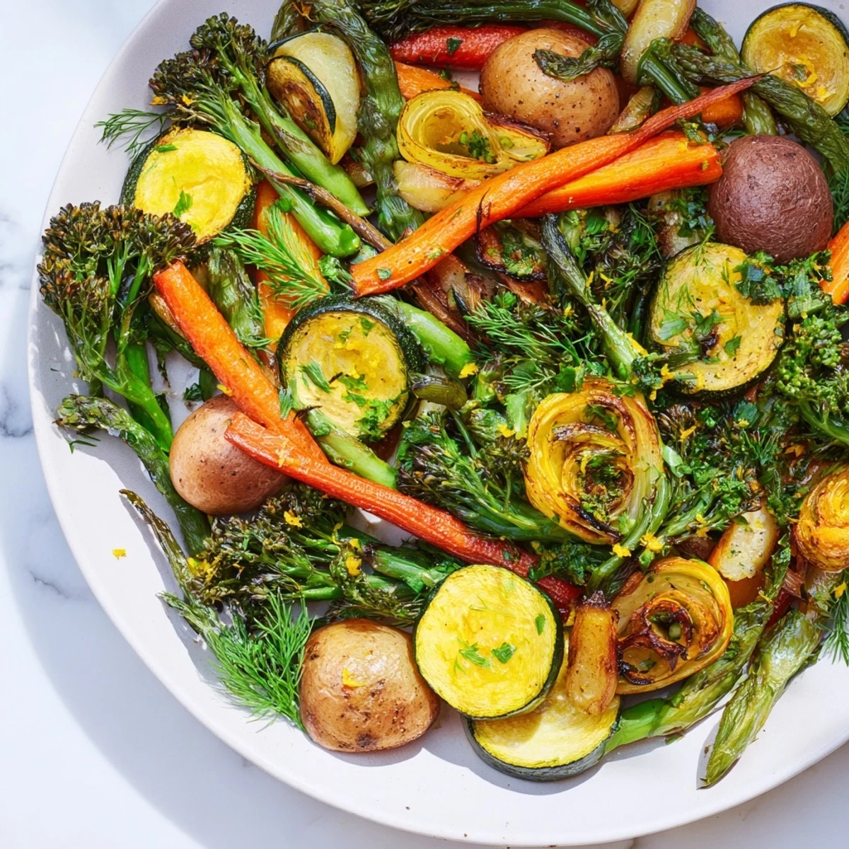 Light Herb Fern Roasted Vegetables
