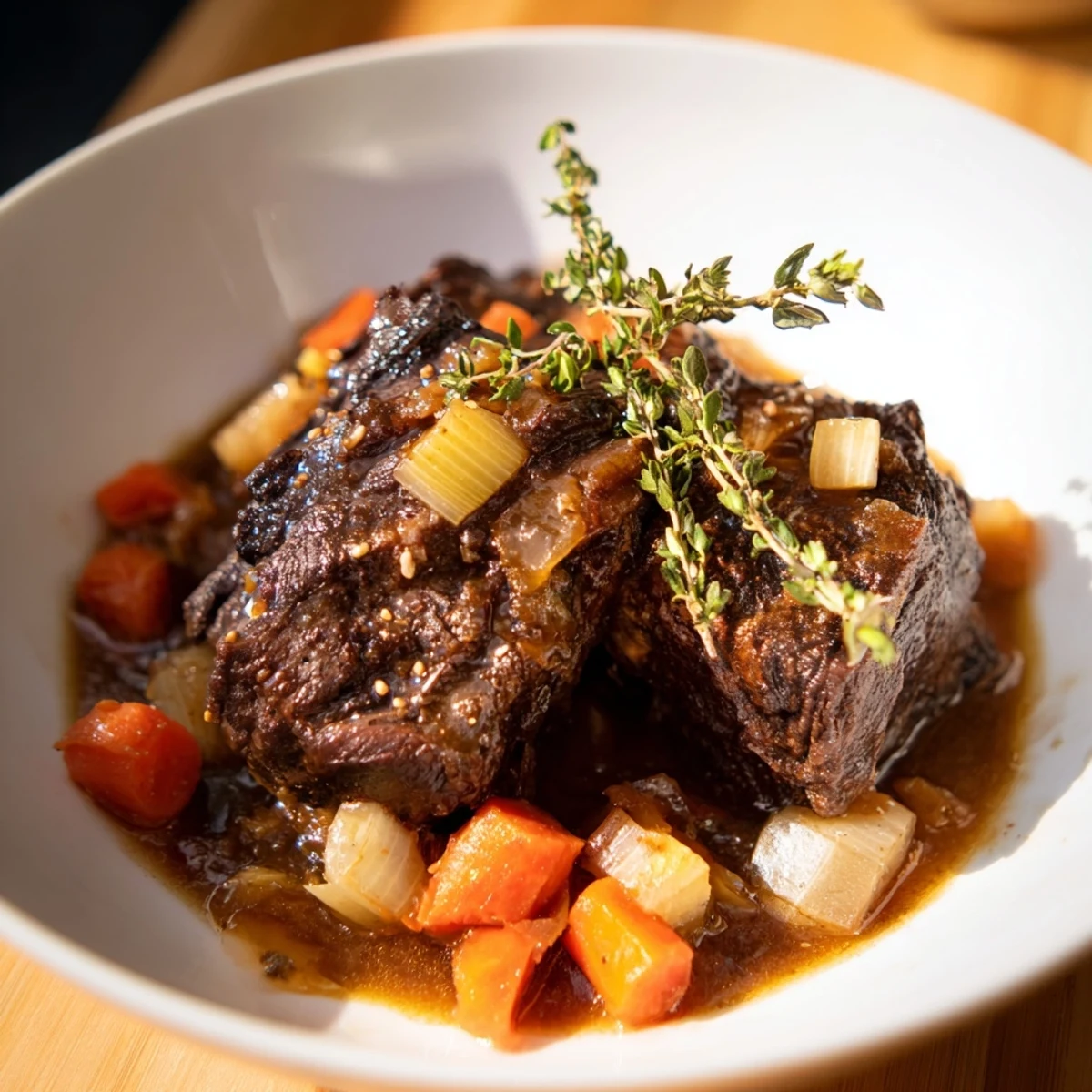 Amber-Glowed Beer-Braised Short Ribs