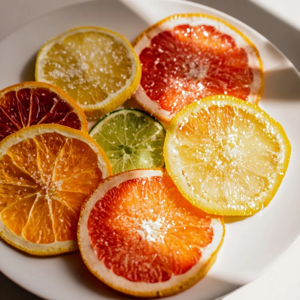 Sugared rims and glistening citrus slices create a stunning visual, ideal garnish from this vibrant recipe.