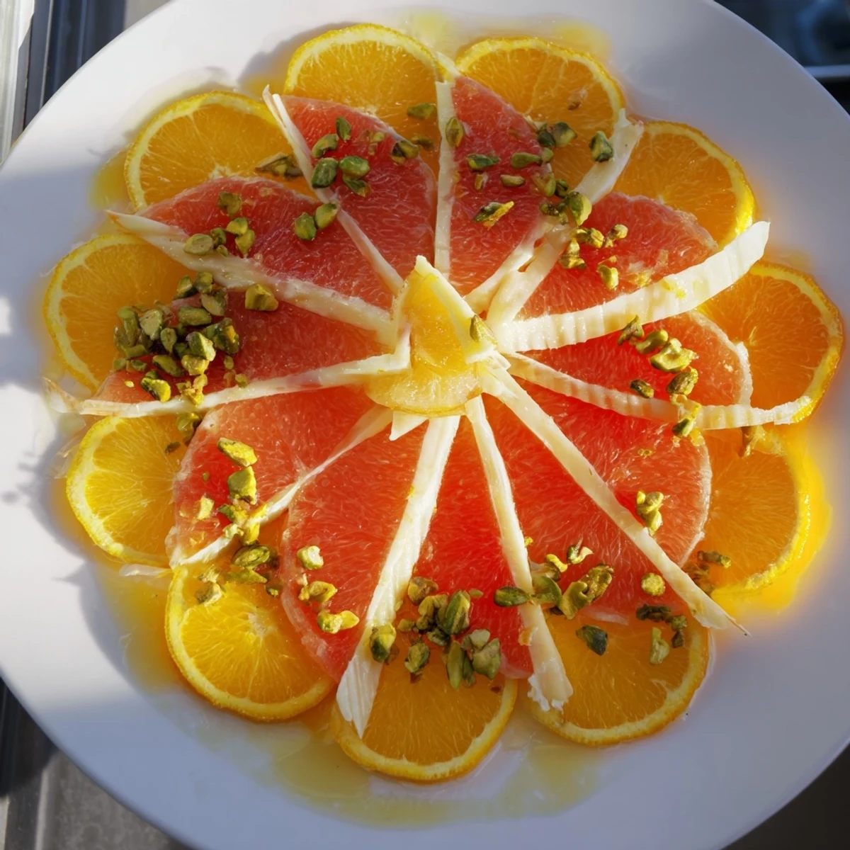 Enjoy this gorgeous Clockwork Orange platter! It’s a delightful arrangement of citrus slices and cheese.