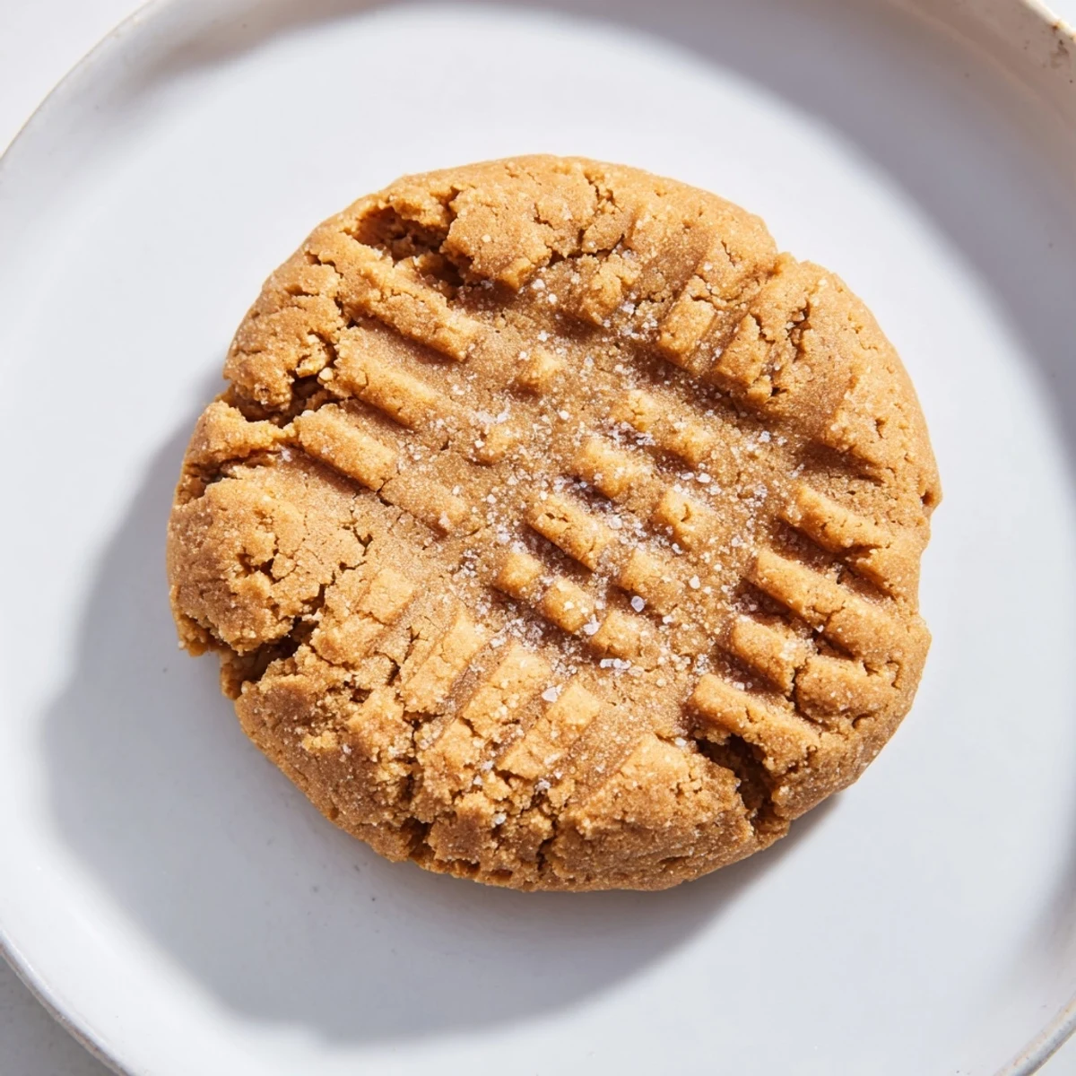 Golden-brown flourless peanut butter cookies, fresh from the oven, offering a sweet, simple dessert.