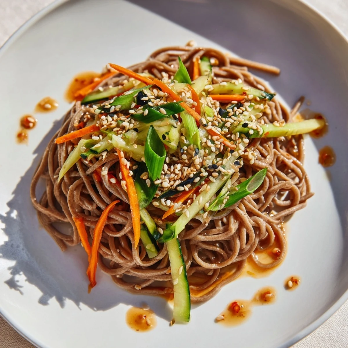 Chilled Noodle Lunch Cups with vibrant vegetables and savory sauce, a perfect cool lunch.