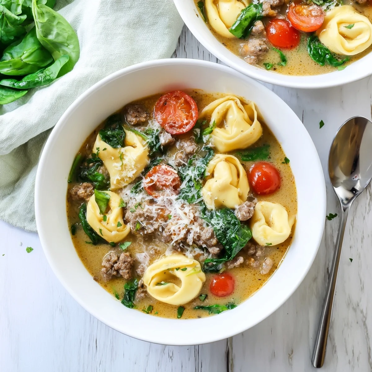 Ready in 40 minutes, this hearty Tortellini Beef Soup is a comforting, one-pot Italian-American meal perfect for a cozy dinner.