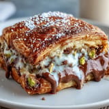Dubai Chocolate Pistachio Croissant Toast