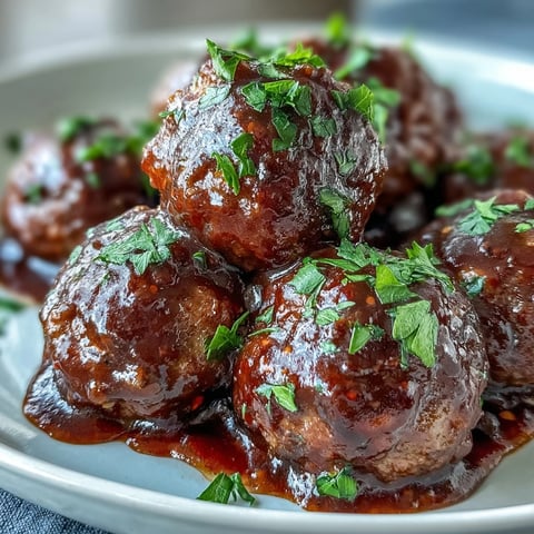 Tender meatballs glazed in grape jelly and chili sauce, served hot from the slow cooker over steamed rice.