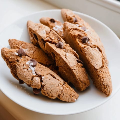 Close-up of freshly baked soft sweet almond biscotti, lightly dusted, hinting at a toasted almond flavor.