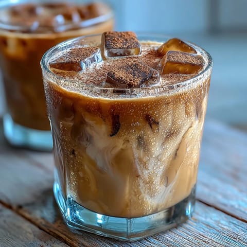 Iced Hojicha with Cinnamon