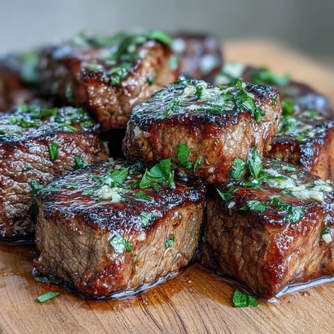 2. Tender sirloin steak cubes in savory garlic butter sauce paired with golden-baked avocado fries and light, lemony zucchini ribbons.  