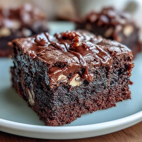 A decadent brownie with rich chocolate and a nutty black sesame swirl, offering a unique earthy flavor.