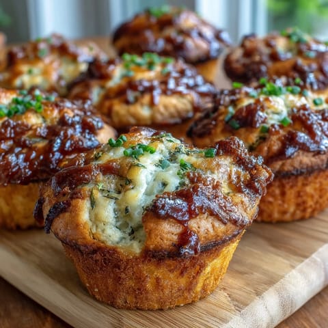 1. Golden BBQ baby shower cornbread muffins topped with melted cheddar and scallions, perfect for savory gatherings.  