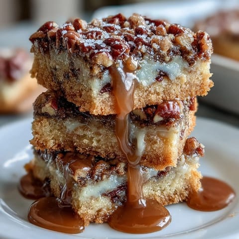 Kentucky Derby Pecan Pie Bars with Brown Sugar Crust, gooey pecan filling on buttery shortbread, baked to golden perfection.