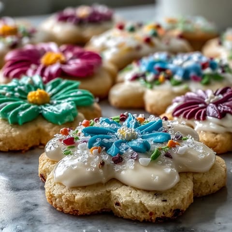 Spring Cookies Flower Shortbread Icing