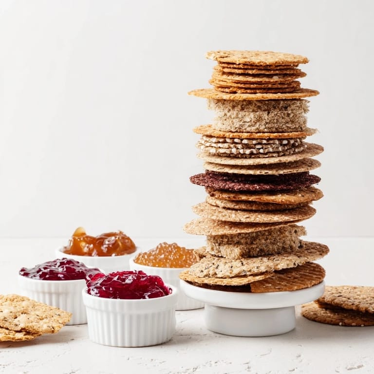 Enjoy the visually stunning Gourmet Crackers appetizer arrangement, perfect for your next gathering.