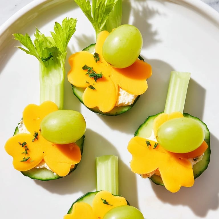 Enjoy a delightful Lucky Four-Leaf Clover Snack, with fresh flavors.