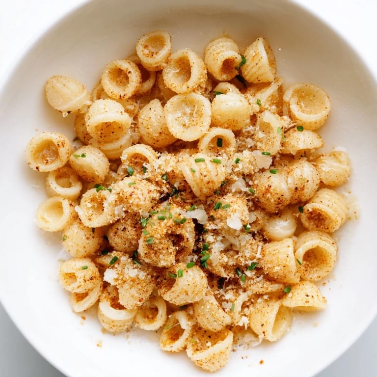 The bowl of Pasta Chip Cereal overflows, the rich parmesan broth soaking into the crunchy chips.