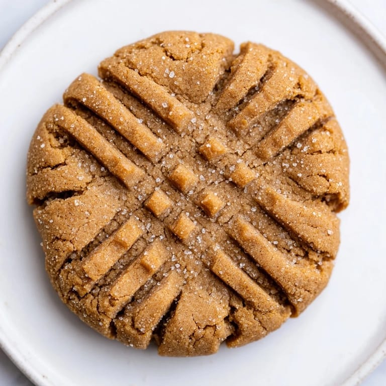 A close-up of perfectly textured flourless peanut butter cookies, ideal for gluten-free snacking.