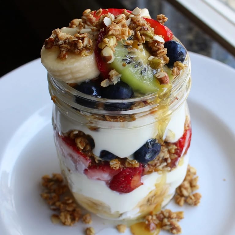 Colorful Layered Yogurt Fruit Parfait layers of fresh fruit and yogurt, a delicious and easy breakfast.