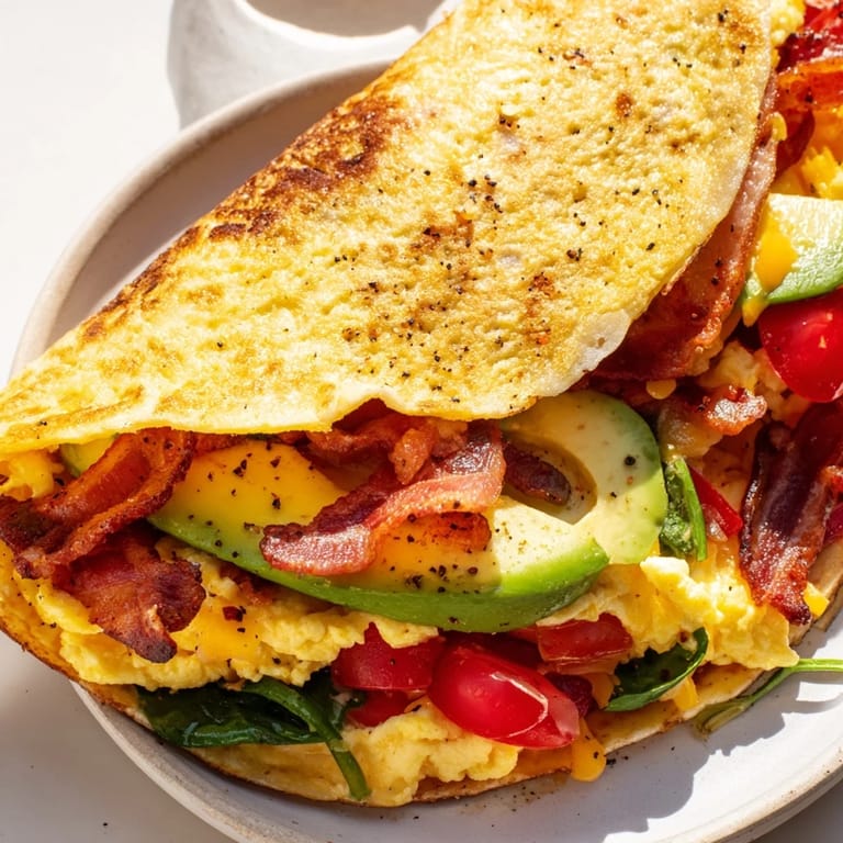 Imagine the satisfying crunch! This photo shows a freshly cooked, golden brown Crispy Breakfast Wrap ready to eat.