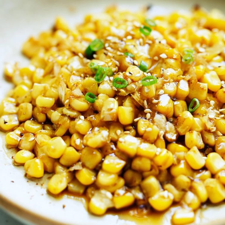 Fresh yellow corn coated in garlic butter, a delicious Japanese Butter Corn recipe ready in minutes.