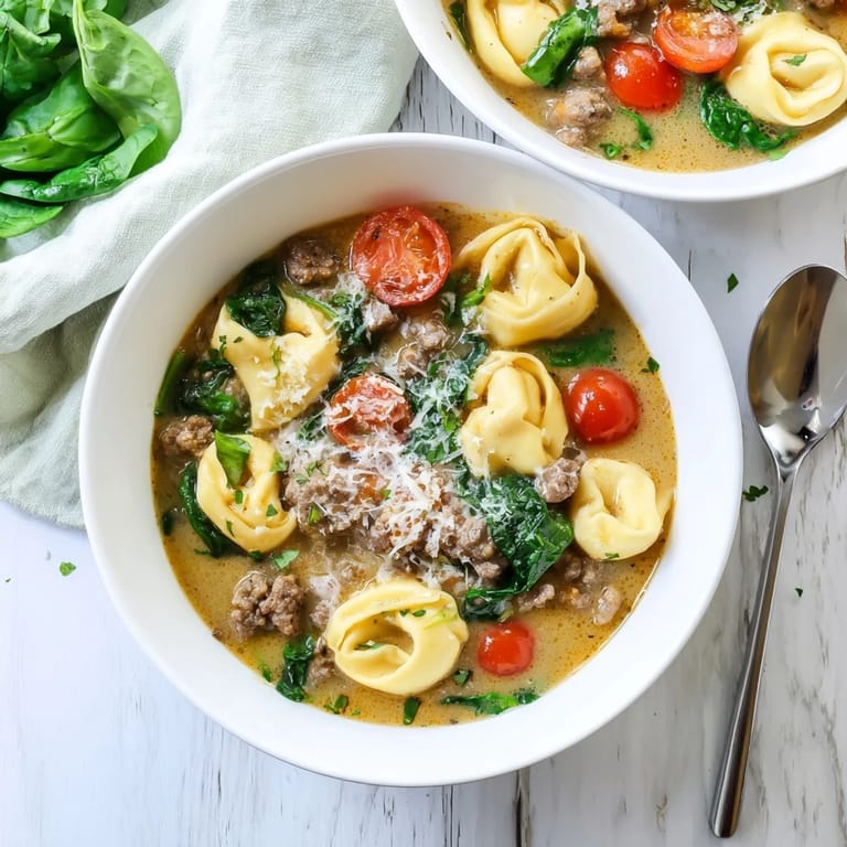 Ready in 40 minutes, this hearty Tortellini Beef Soup is a comforting, one-pot Italian-American meal perfect for a cozy dinner.