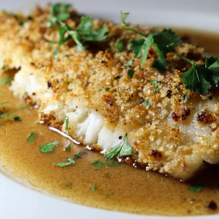 Pan-fried flounder meunière served with lemon wedges and parsley, ready for a light weeknight dinner.