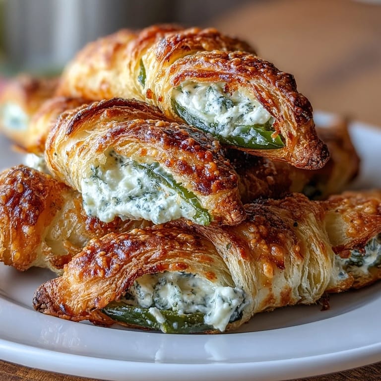 Homemade Jalapeño Popper Twists pulled from the oven, featuring golden puff pastry and melted cheese filling.