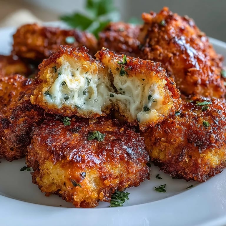Freshly baked Asiago Panko Chicken Bites with a crispy panko crust, perfect for a quick snack or appetizer.