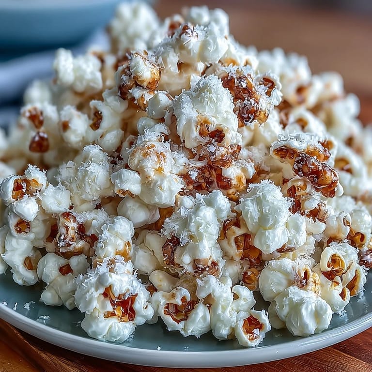 Luxurious truffle popcorn served in a rustic bowl, garnished with Parmesan and a hint of freshly ground black pepper.