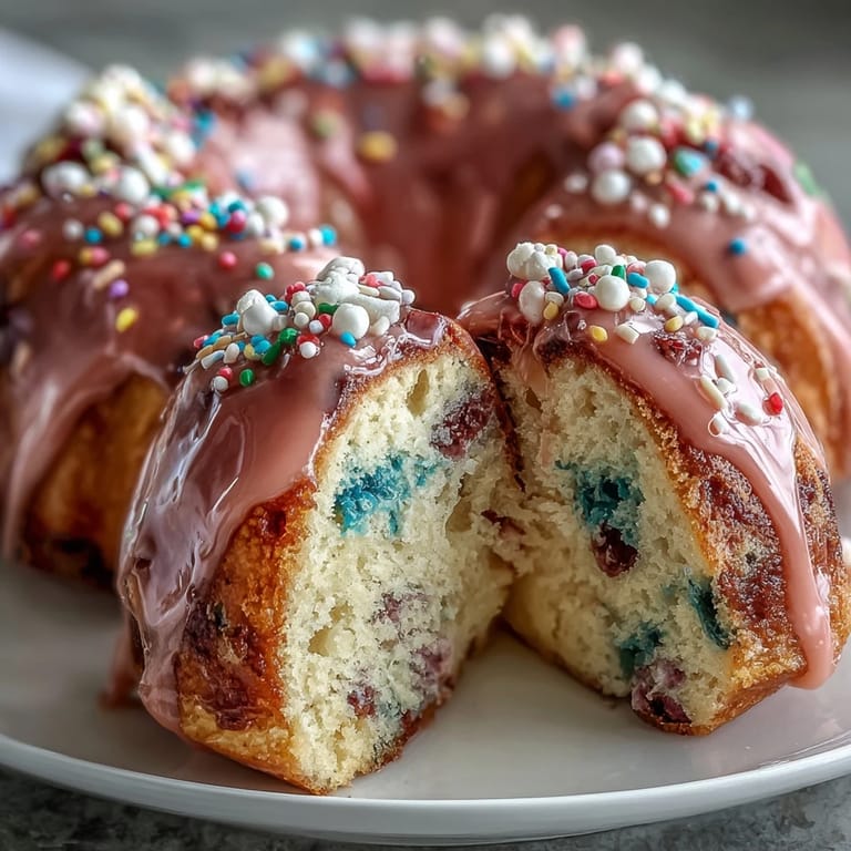 Spring Funfetti Cake with Pastel Buttercream: Delicate vanilla cake layered with creamy pastel buttercream in pink, blue, and yellow for a festive spring dessert.