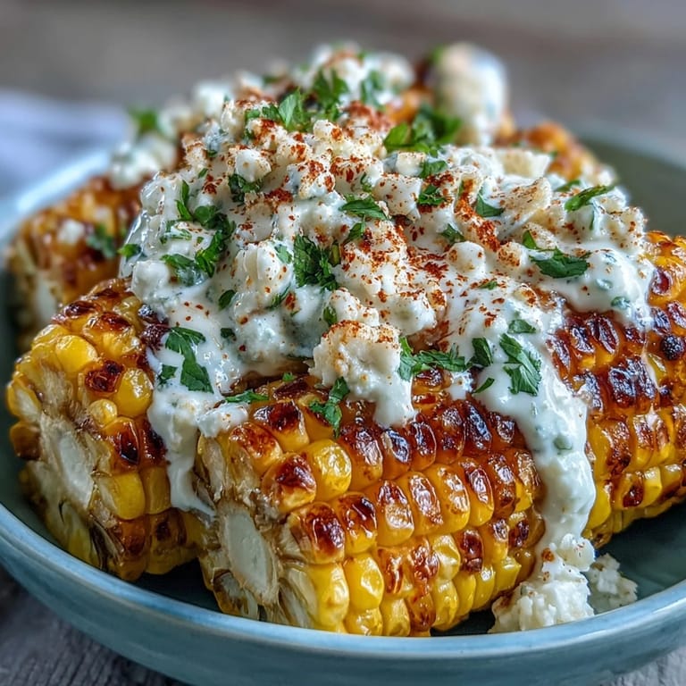 Golden corn on the cob brushed with elote sauce, dusted with chili powder, and finished with Cotija cheese.