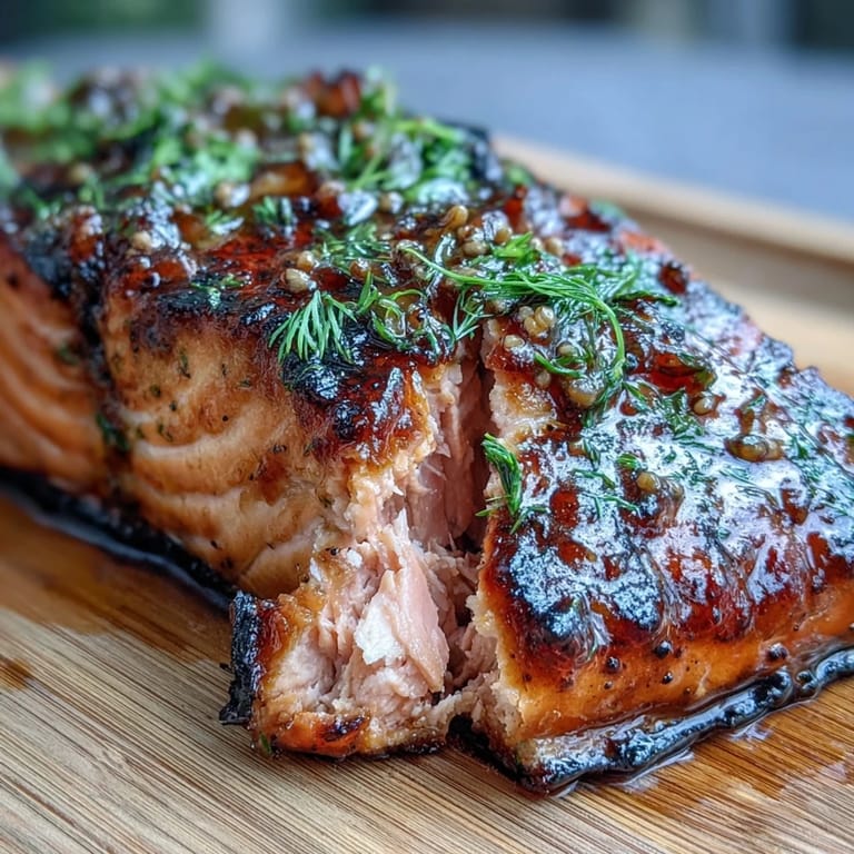 Deliciously glazed cedar plank salmon, ready for a vibrant side dish.