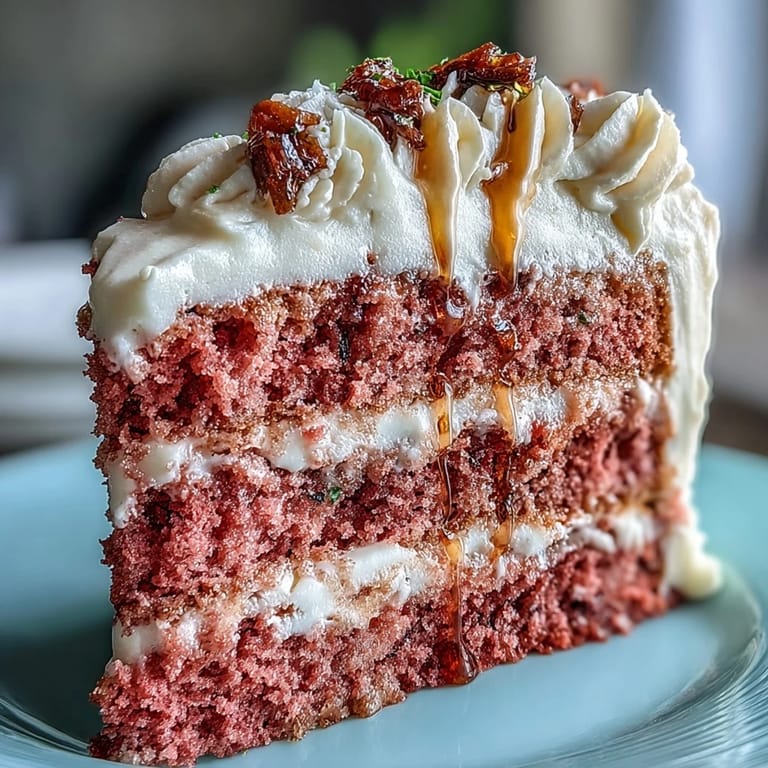 Beautifully layered Bridal Shower Rosé Velvet Cake, ready for festive celebration.