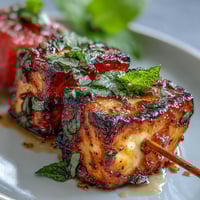 Grilled halloumi skewers with juicy watermelon and fresh mint create a vibrant, summery appetizer perfect for cookouts.