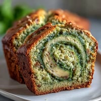 Moist matcha swirl banana bread with vibrant green matcha ribbons running through golden banana batter, perfect for breakfast or dessert.